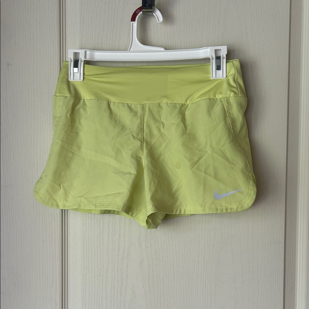 Nike Women's Bright Yellow Athletic Shorts